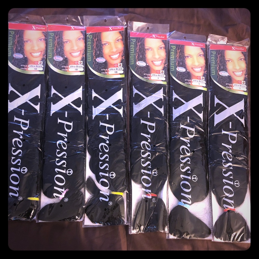 XPRESSIONS Premium Braid Hair. 3 Pks #1B/3 Pks #1!
